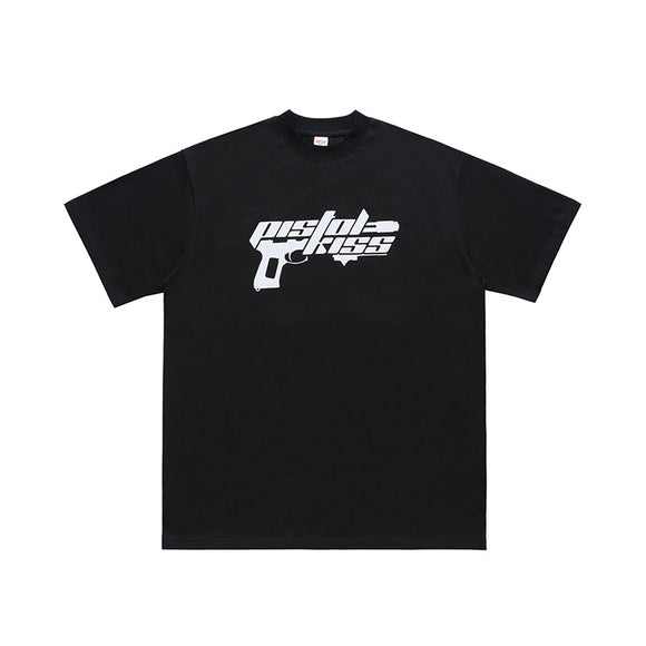 Camiseta Hip Hop Rock Suelta Manga Corta con Diseño Estampado para Hombre