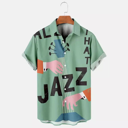 Camisa Casual para Hombre con Estilo Jazz