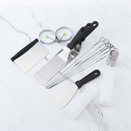 Set Completo de Herramientas BBQ en Acero Inoxidable - Pala para Asar Portátil - Image 11