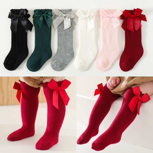 Calcetines Largos para Bebé con Moño Grande y Puño Sin Presión - Image 2