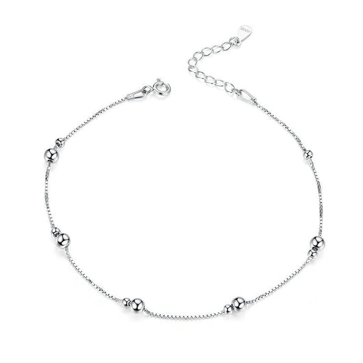 Pulsera Tobillera Elegante Chapada en Oro Blanco para Mujer - Image 8