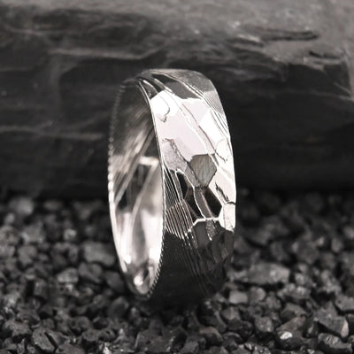 Anillo Blanco de Superficie Curva para Hombre - Image 7
