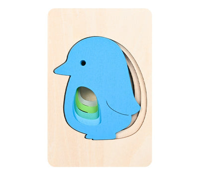 Puzzle 3D de Animales en Madera con Degradado Multicapa - Image 21