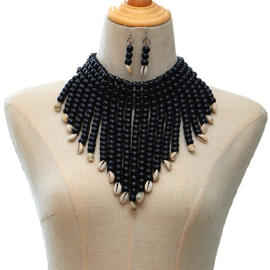 Collar Étnico de Cuentas de Madera - Diseño Europeo y Americano - Image 6