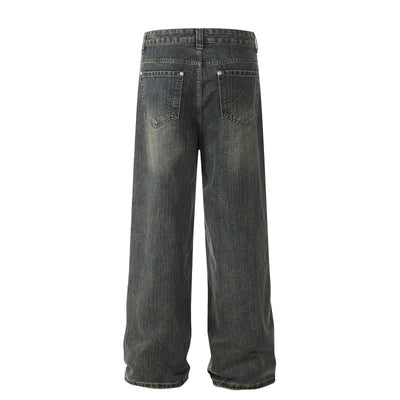 Pantalones Hombre Efecto Desgastado Corte Recto Suelto - Image 2
