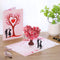 Tarjeta de Invitación 3D con Forma de Corazón para San Valentín