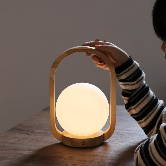 Lámpara de Mesa Táctil Regulable para Dormitorio con Pantalla de Vidrio - Image 4