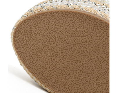 Pantuflas de Espuma con Detalles de Strass y Cuerda de Cáñamo para Mujer - Image 7