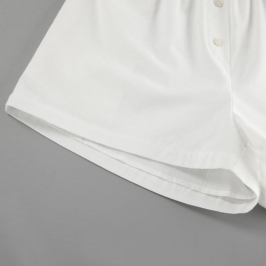 Conjunto de Lino Suelto para Mujer - Camisa y Shorts 100% Algodón - Image 18