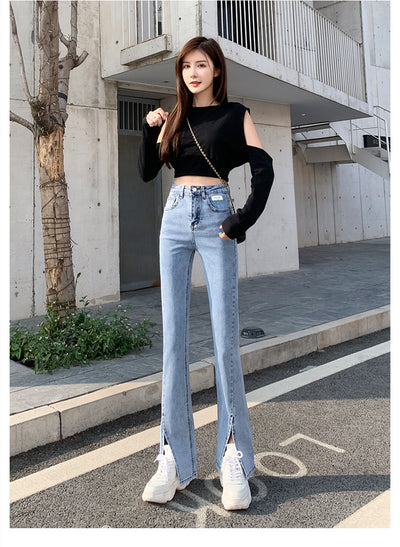 Pantalones Jeans Acampanados de Cintura Alta para Mujer - Tendencia Verano y Otoño - Image 8