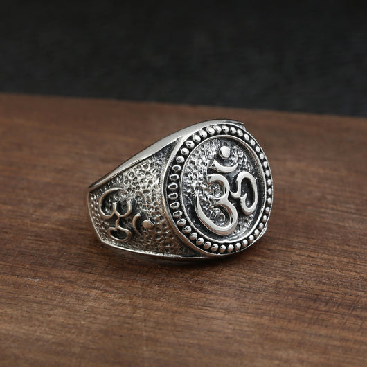 Anillo de Plata Esterlina S925 Vintage con Sánscrito Antiguo - Image 5