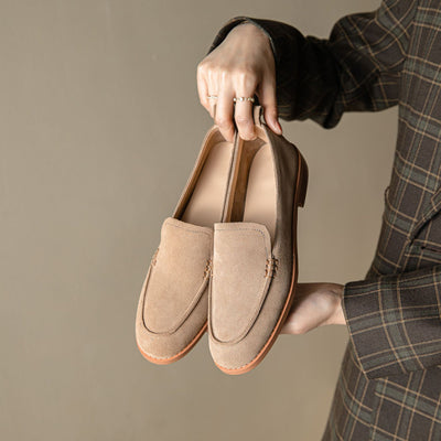 Zapatos Planos Mujer Otoño con Tacón Grueso y Punta Baja - Image 4