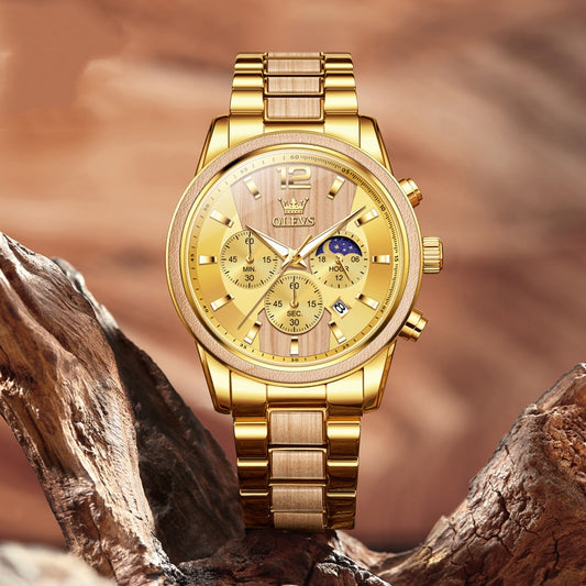 Reloj de Cuarzo para Hombre con Calendario y Seis Agujas