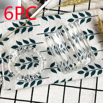 Juego de Tazas de Vidrio Ondulado para Té - Set Transparente - Image 8