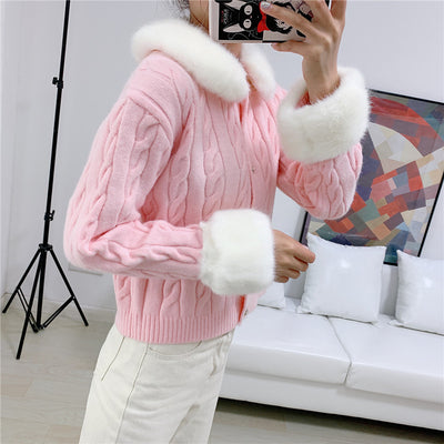 Cardigan de Lana Tejida para Mujer con Puños Ajustados - Image 5