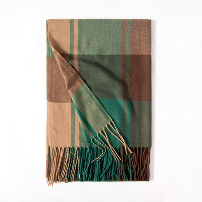 Bufanda Gruesa para Mujer con Flecos - Abrigo Cálido de Invierno - Image 15