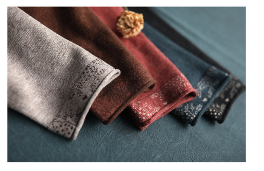 Suéter Largo Artístico de Tejido Jacquard Estilo Folclórico para Mujer - Image 11