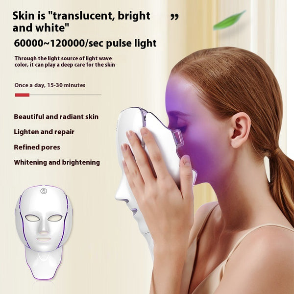 Mascarilla LED de 7 Colores para Tratamiento Facial en Casa