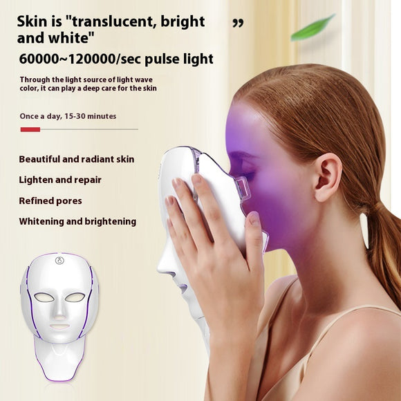 Mascarilla LED de 7 Colores para Tratamiento Facial en Casa