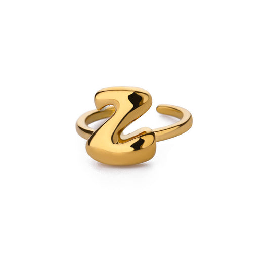 Anillo de Letras Bubble Dorado en Oro 18K Chapado - Image 63