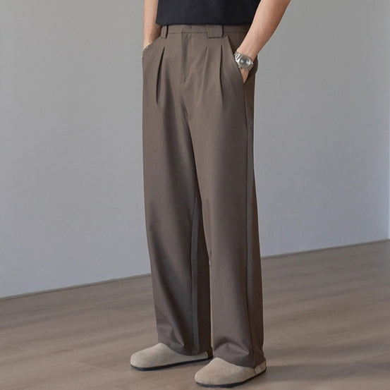 Pantalones Casuales Holgados de Corte Recto para Hombre