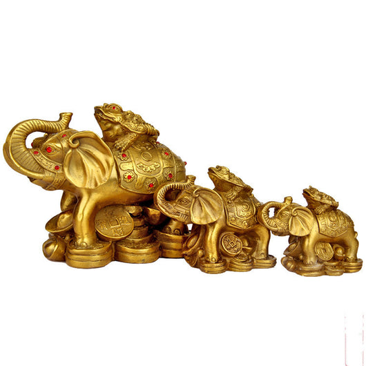 Elefante Dorado Feng Shui en Cobre Puro - Talismán de Prosperidad y Protección - Image 3