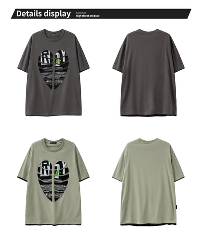 Camiseta Suelta con Detalles Rasgados y Costuras Decorativas - Image 13
