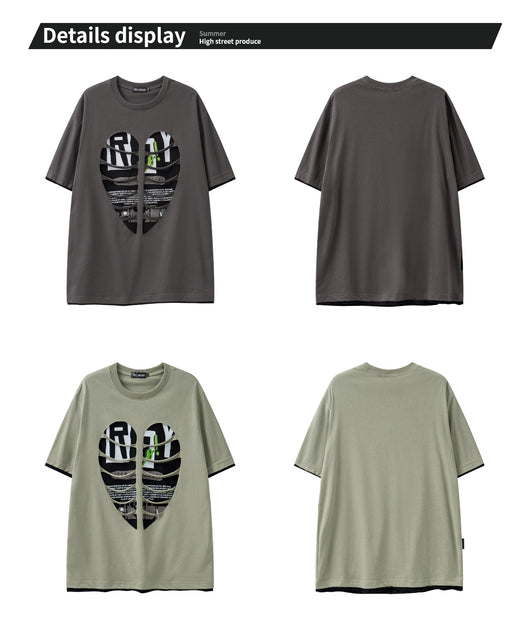 Camiseta Suelta con Detalles Rasgados y Costuras Decorativas - Image 13