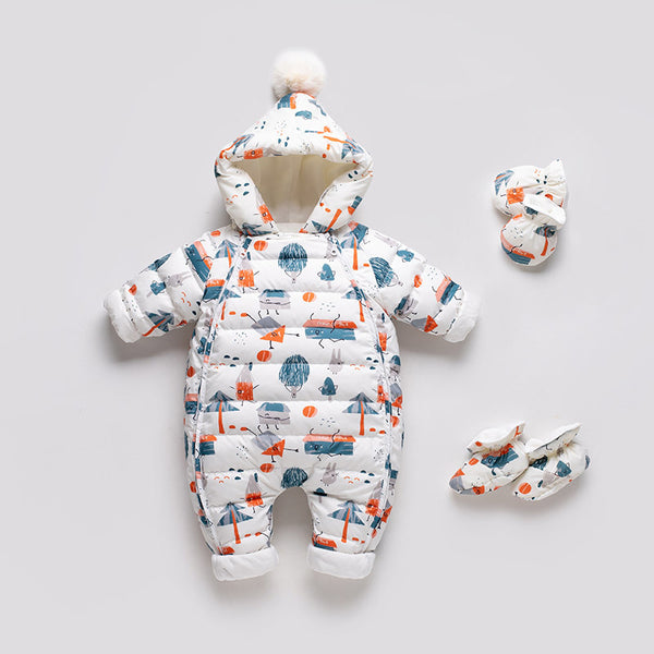 Mameluco Acolchado con Plumón para Bebé - Diseño Impreso