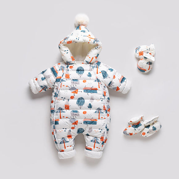 Mameluco Acolchado con Plumón para Bebé - Diseño Impreso