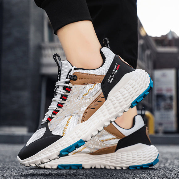 Zapatos Deportivos Tejidos para Hombre con Punta Redonda