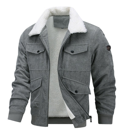 Chaqueta de Polar con Solapa Acolchada para Hombre - Abrigo Grueso y Cálido - Image 9