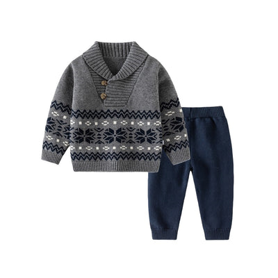 Conjunto Elegante Otoño-Invierno para Bebés Caballeros