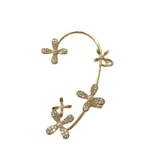 Aretes Mariposa Dorados sin Perforación con Circonitas Brillantes - Image 23