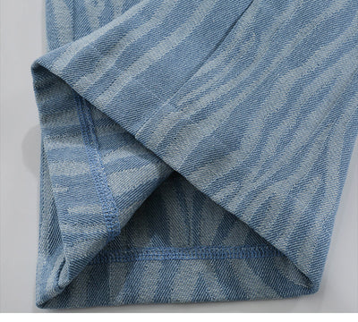 Jeans Tiro Alto Slim Fit Desteñido Tie-dye Azul Oscuro - Image 12