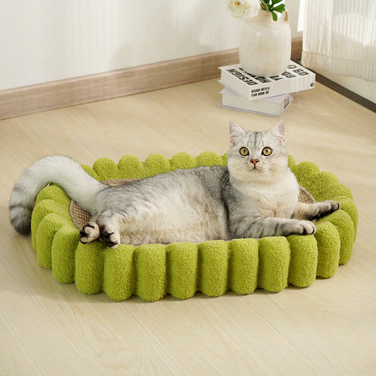 Rascador Ovalado para Gatos con Cuenco - Protector de Muebles y Nido Acogedor - Image 11