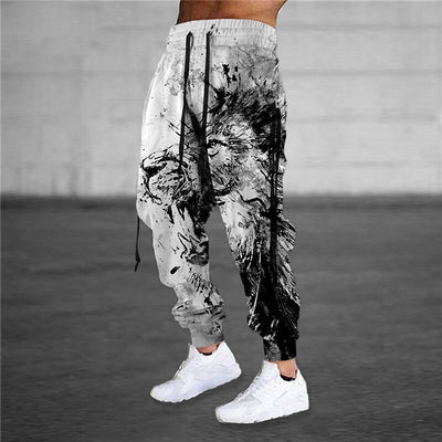 Pantalones Harem Deportivos con Cintura Elástica y Estampado Animal 3D - Image 10