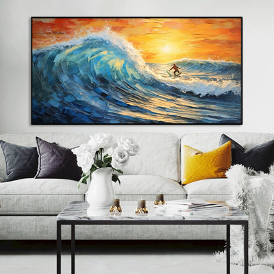 Cuadro Óleo Artesanal Gran Formato - Paisaje Marino con Velero para Sala de Estar - Image 10