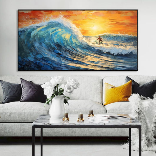 Cuadro Óleo Artesanal Gran Formato - Paisaje Marino con Velero para Sala de Estar - Image 10