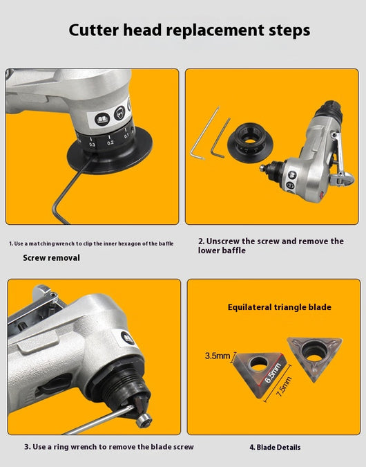 Desbordadora Neumática Mini para Rebabas y Chaflanes - Image 10