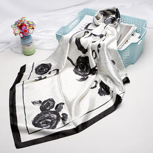 Pañuelo de Seda 90cm Estampado Anacardo