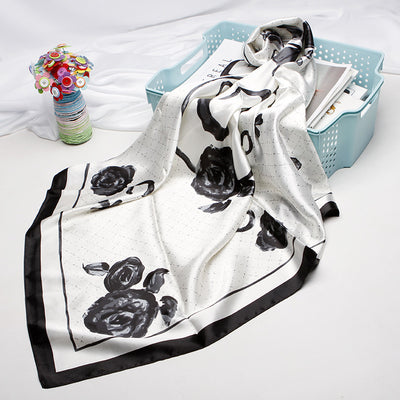 Pañuelo de Seda 90cm Estampado Anacardo
