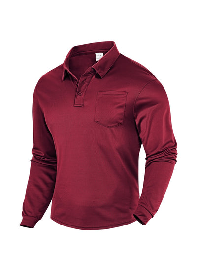 Camisa Suelta de Manga Larga en Color Sólido para Hombre - Image 20