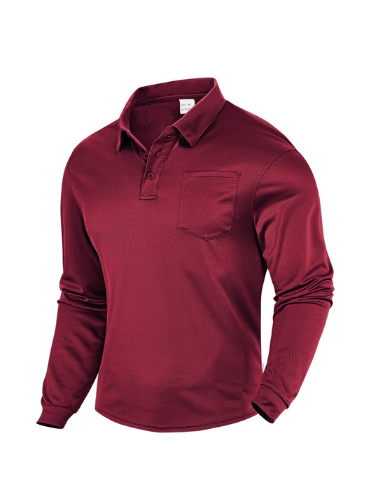 Camisa Suelta de Manga Larga en Color Sólido para Hombre - Image 20