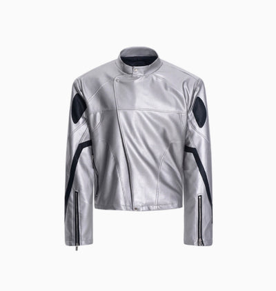 Chaqueta Motociclista con Solapa Oblicua - Image 19