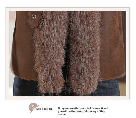 Abrigo Corto para Mujer con Cuello de Piel - Elegancia Invernal - Image 11
