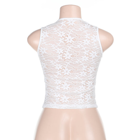 Top Encaje Espalda Descubierta con Tirantes Ajustables - Image 17