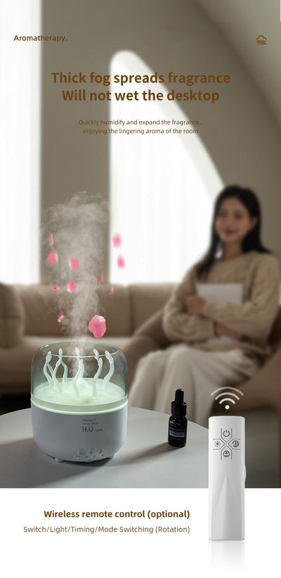 Luz Ambiental Medusa Dinámica con Patrón de Madera y Rotación - Image 16