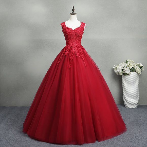 Vestido Princesa Tutú V-Escote Primavera para Novia