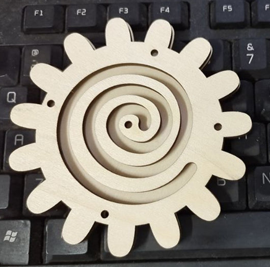 Reloj Despertador Educativo de Madera Pintado a Mano con Engranajes - Image 16
